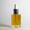 Flacon vide 30 ml verre transparent pipette compte-goutte argenté de luxe